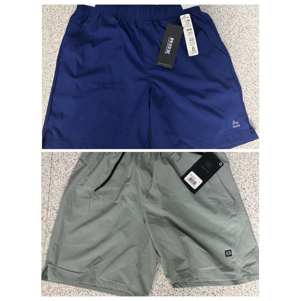 NWT 2-Pack Men’s Athletic Running Workout Shorts RBX Navy Small Layer 8 New S